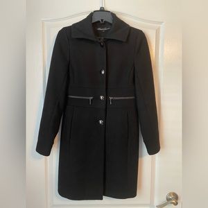 Kenneth Cole Wool Black Coat woman's size 4